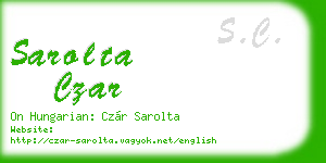 sarolta czar business card